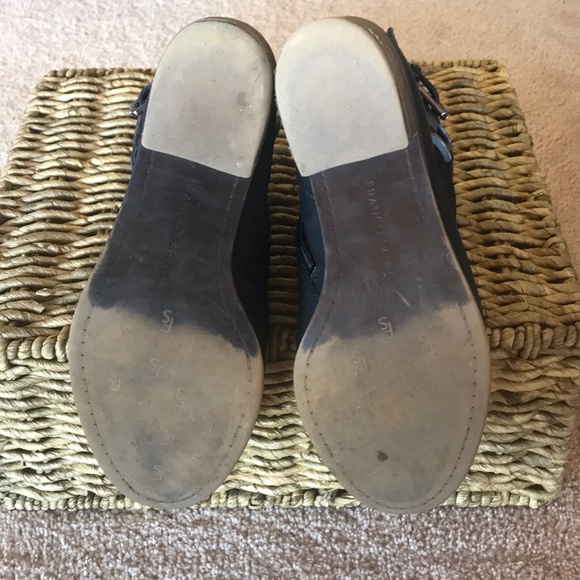 Franco Sarto Black Leather Booties - 8 - Picture 3 of 6